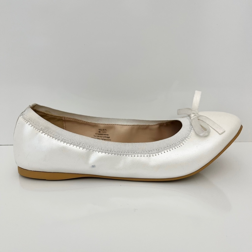 NORDSTROM Kids Elise Ballet Flat In White NEW